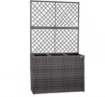 Stilista Stojan na tři květináče s opěrnou mříží, šedý