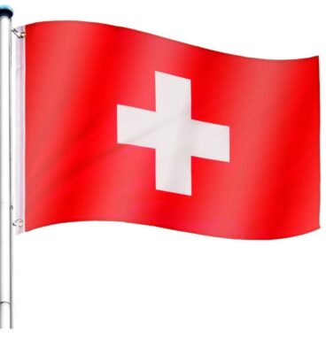 FLAGMASTER® Vlajkový stožár vč. vlajky Švýcarsko, 650 cm