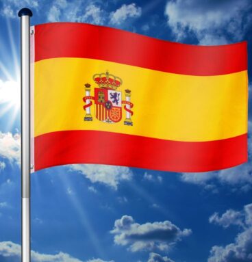 FLAGMASTER® Vlajkový stožár vč. vlajky Španělsko, 650 cm