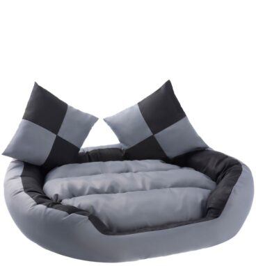 Petstuff Pelíšek pro psa, šedý / černý, 65 x 50 x 20 cm