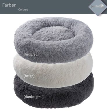 Petstuff Pelíšek pro psa, kulatý, světle šedý, 80 cm