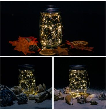 VOLTRONIC Sada solárních sklenic 20 LED, 4 ks