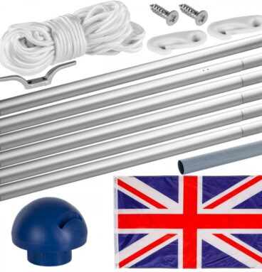 FLAGMASTER Vlajkový stožár vč. vlajky Velká Británie, 650 cm