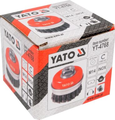 Kartáč drátěný čelní M14 x 75 mm INOX