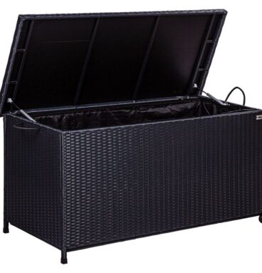 STILISTA Zahradní úložný box, černý, 122 x 62 x 56 cm