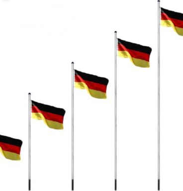 FLAGMASTER Vlajkový stožár vč. vlajky německého týmu, 650 cm