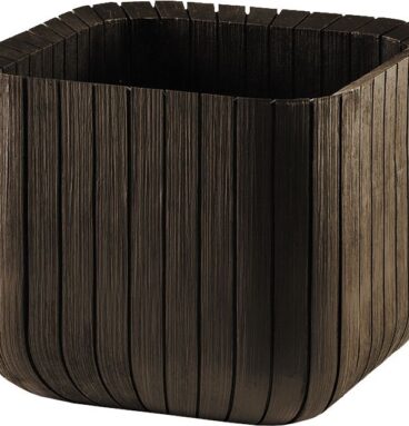 Květináč CUBE PLANTER, M, hnědý