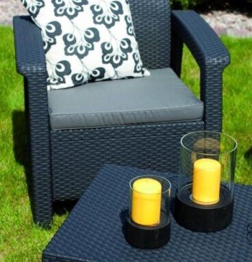 KETER Zahradní set Corfu WEEKEND, polyratan, antracit