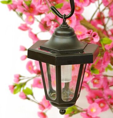 Zahradní solární LED lucerna 14 x 14 x 22 cm, kov/plast