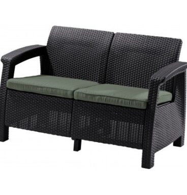 Pohovka CORFU LOVE SEAT - hnědá