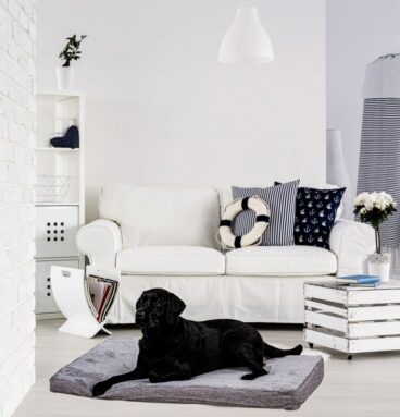 Polštář pro psy vel. L, 120 x 72 x 10 cm, tmavě šedý