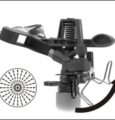 Zavlažovač 1/2" impulzní na trojnožce plast/Al