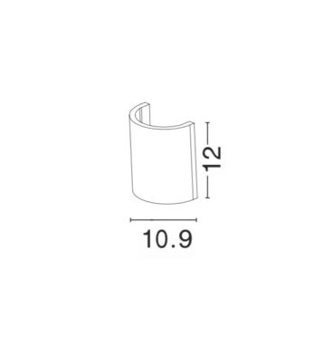 Svítidlo Nova Luce CADMO R WALL GREY nástěnné, IP 65, 6 W