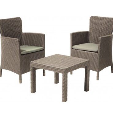 Zahradní set SALVADOR BALCONY, umělý ratan, cappuccino