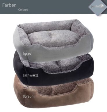 Petstuff Pelíšek pro psa, velikost S, 50 x 40 x 17 cm, šedý