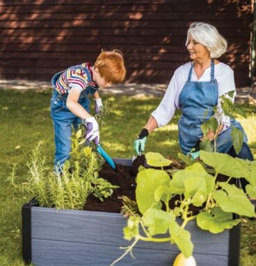 Vyvýšený záhon MAPLE SQUARE, šedý