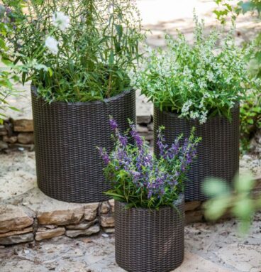 Květináč CYLINDER 3v1 - antracit