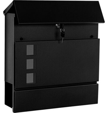 Poštovní schránka Turín, 37 x 37 x 11 cm, černá
