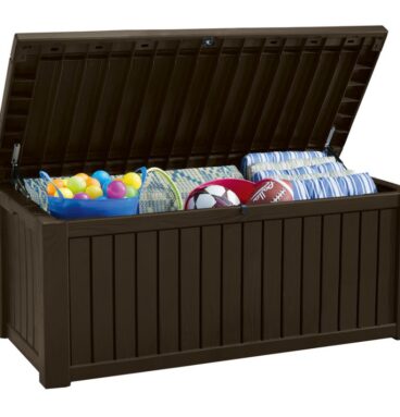 Zahradní úložný box ROCKWOOD 65 x 76 x 155 cm, hnědý