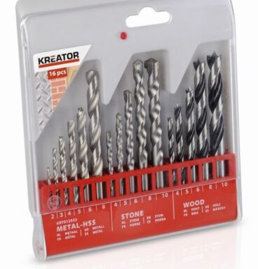Kreator sada vrtáků do kamene, dřeva a kovu, 16 ks