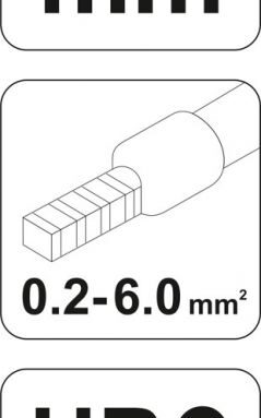 Konektorové kleště - 0,2 - 6,00 mm2
