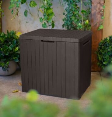 Zahradní úložný box 55 x 58 x 44 cm, hnědý