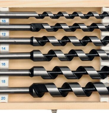 Sada hadovitých vrtáků do dřeva, uhlíková ocel, kalená