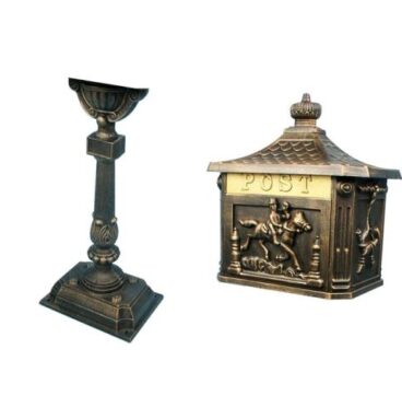 Ozdobná poštovní schránka, bronzová